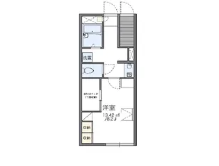 レオパレス北八王子A【1階】の間取り