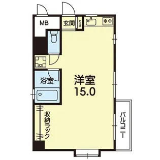 司ロイヤルハイツ新屋敷【8階】の間取り