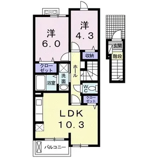 フィオーレ・芦刈I【2階】の間取り