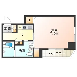 パレス東洋福島館【6階】の間取り