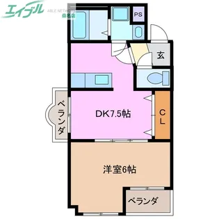 インペリアルII【3階】の間取り
