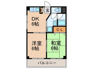 北東マンション【4階】の間取り