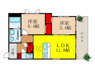 シャ-メゾン グッド・レスパス【1階】の間取り