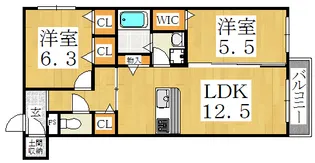 シャーメゾン沢之町【3階】の間取り
