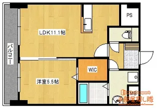 1LDKの間取り画像