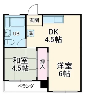 押賀マンション【4階】の間取り