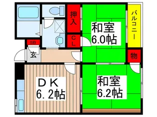 第二サンハイツコイヌマ【1階】の間取り