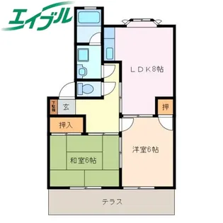 ロイヤルコーポ【1階】の間取り