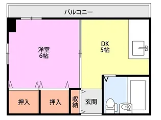 ニューグリーンミナミ【5階】の間取り
