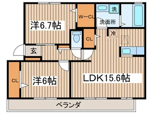 ビラ-ション赤坪の間取り