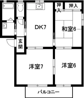 愛知県知多郡南知多町大字内海字長城【アパート】の間取り