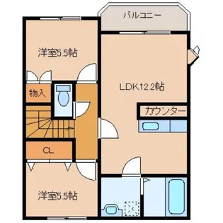 トレステーラUSA A【2階】の間取り
