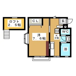 シャイン小田原【1階】の間取り