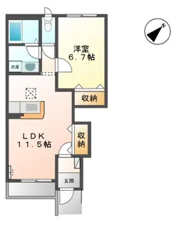 リバーランス7【1階】の間取り