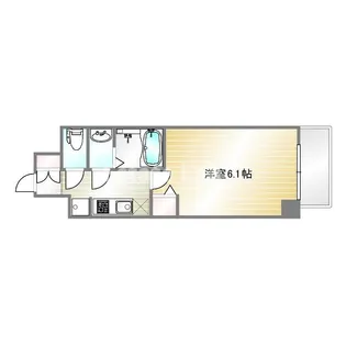 エステムコート神戸グランスタイル【6階】の間取り