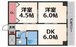 メゾンクロワール【1階】の間取り
