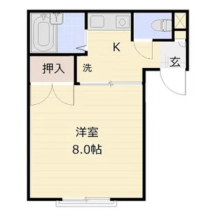 プレジールかずい【2階】の間取り