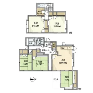 東京都稲城市平尾2【一戸建】の間取り