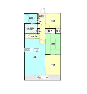 サニータウン城山【3階】の間取り