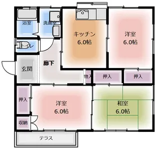 3DKの間取り画像