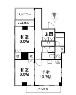 萩原マンション【2階】の間取り
