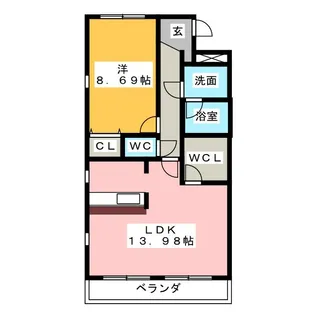 潮見FLAX【1階】の間取り