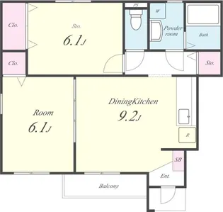シェソワ ポプリ【1階】の間取り
