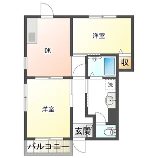 シャン・ド・フルールB棟【1階】の間取り