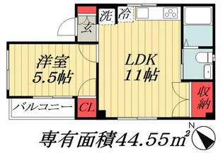 千葉県市川市相之川3【マンション】の間取り