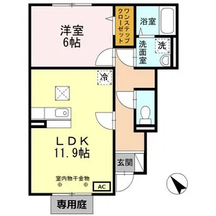 兵庫県加古川市野口町北野【アパート】の間取り