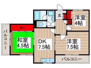 秋本マンション【1階】の間取り