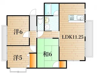 山口県下関市王司神田1【アパート】の間取り