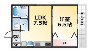 ラ・メゾン小河通【5階】の間取り