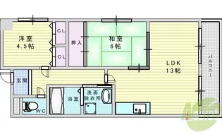ラ・フローリス【2階】の間取り