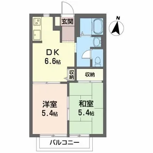 ライラックガーデンA【1階】の間取り
