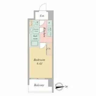 ブランシエスタ森ノ宮【8階】の間取り