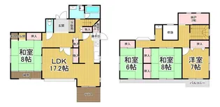 兵庫県西宮市名塩さくら台2【一戸建】の間取り