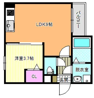 ラコントレ【1階】の間取り