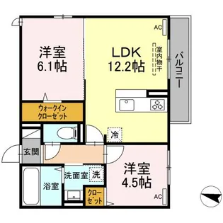 広島県福山市三吉町3【アパート】の間取り