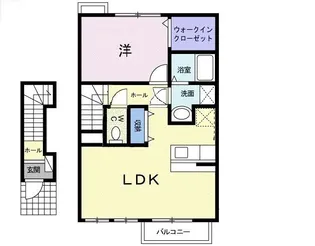 オ-ク・サンセ-ルA棟【2階】の間取り