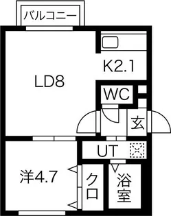 北海道札幌市中央区宮の森二条5【マンション】の間取り