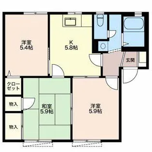 フォレストコート【2階】の間取り