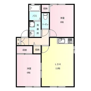 群馬県高崎市片岡町2【アパート】の間取り