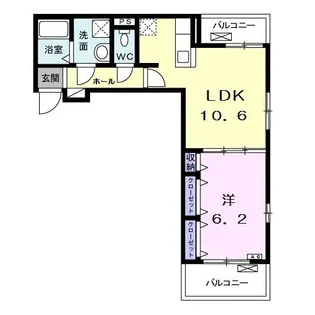 ピエ リヴェール【2階】の間取り