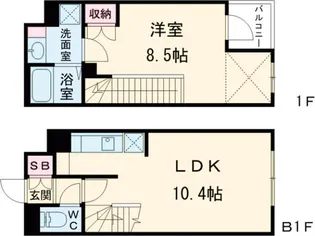 ウェルスクエア新宿戸山【1階】の間取り