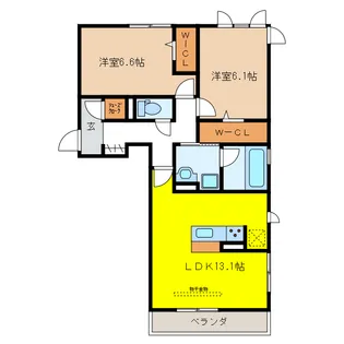 岐阜県岐阜市柳津町梅松4【アパート】の間取り
