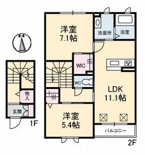 シャーメゾンM【2階】の間取り