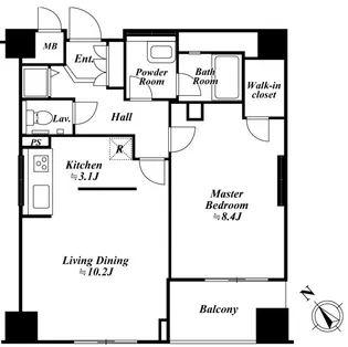 東京都品川区上大崎3【マンション】の間取り