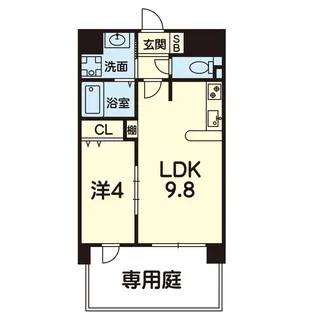 ライズ代継橋【1階】の間取り