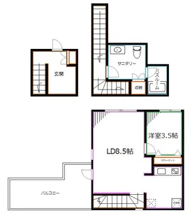 東京都杉並区西荻北3【一戸建】の間取り